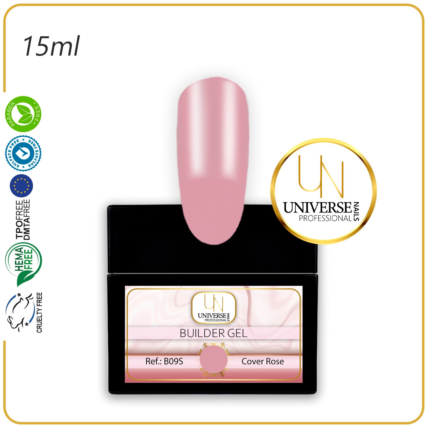 Builder Gel COVER ROSE 15ml