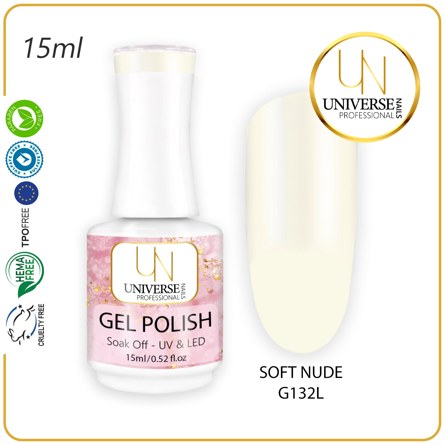 Gel Polish SOFT NUDE 15ml