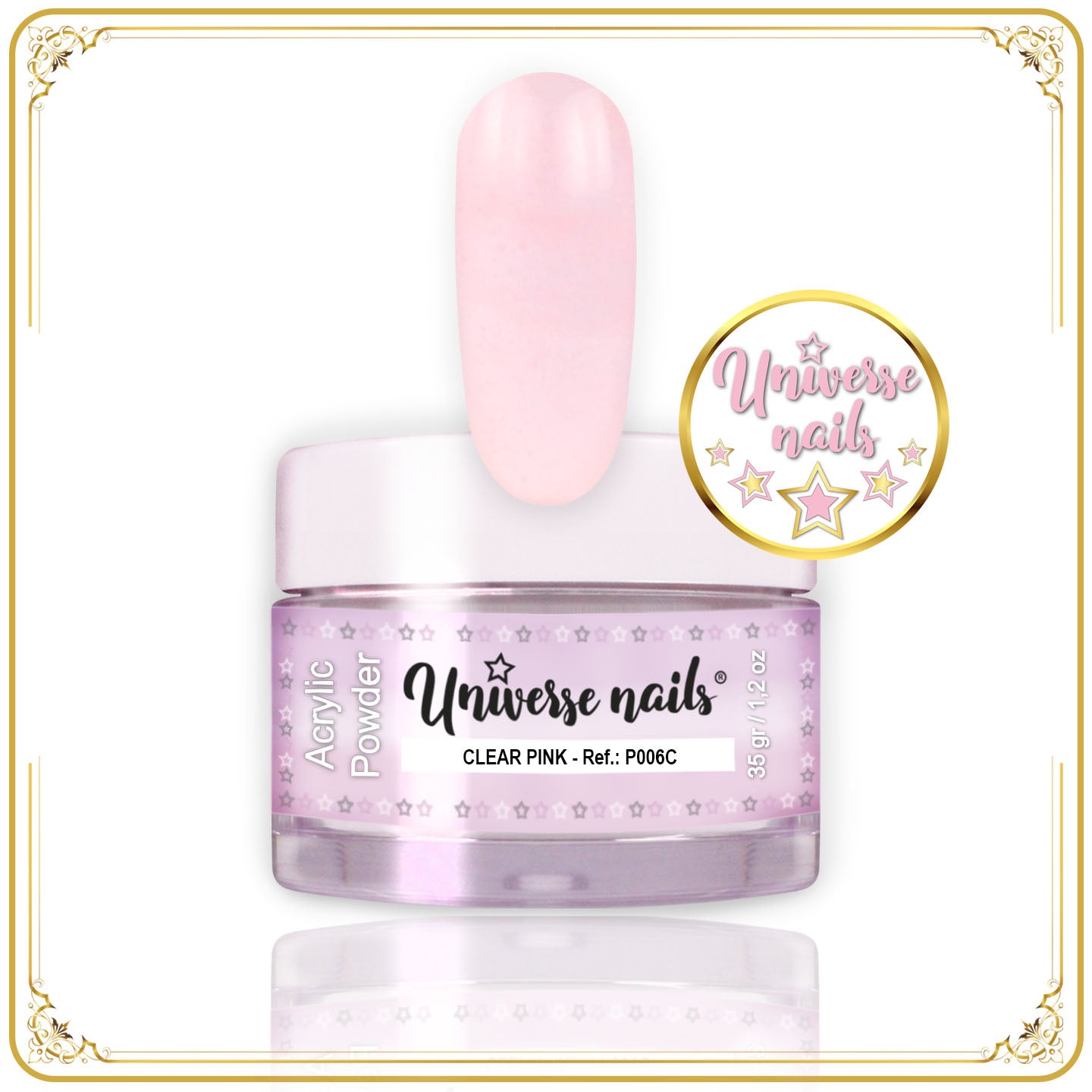Polvo Acrílico CLEAR PINK 35grs