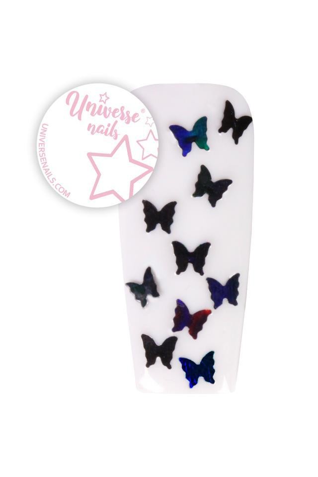 Metallic Butterflies BLACK RAINBOW