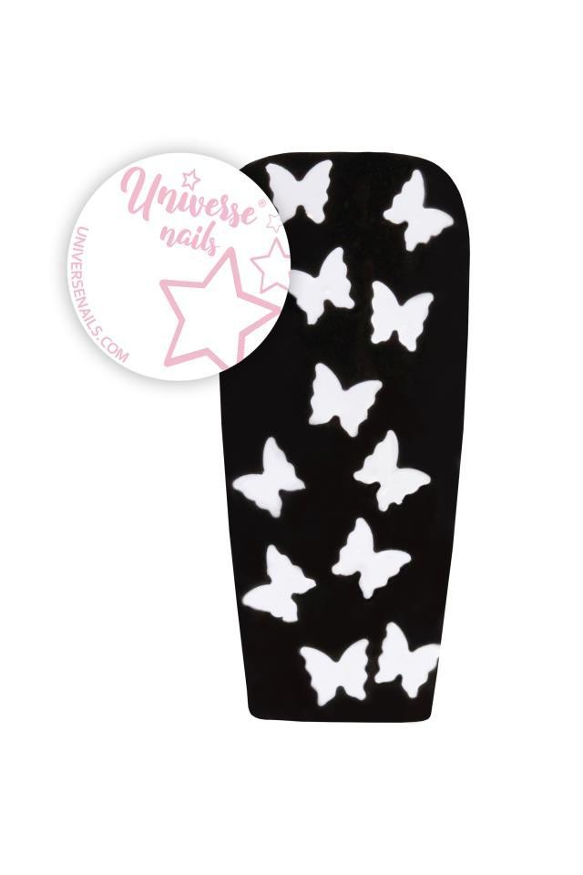 Metallic Butterflies WHITE