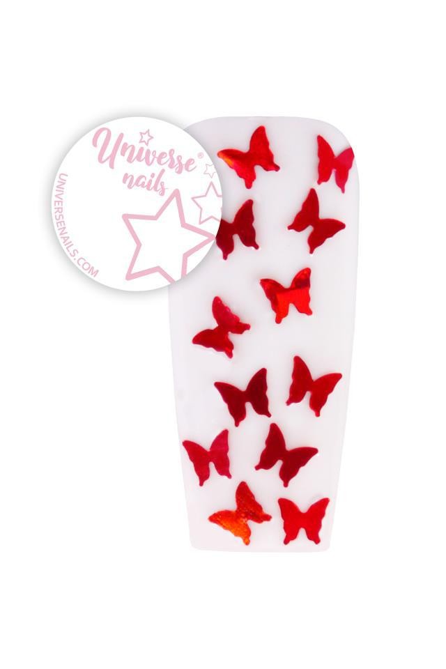 Metallic Butterflies RED