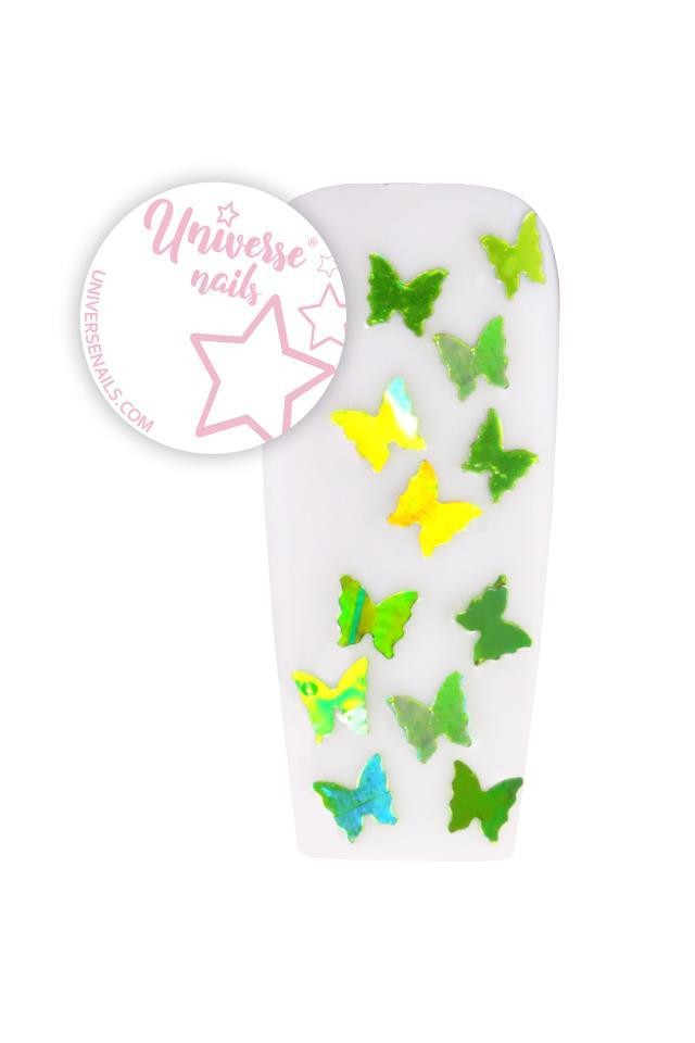 Metallic Butterflies LIME GREEN