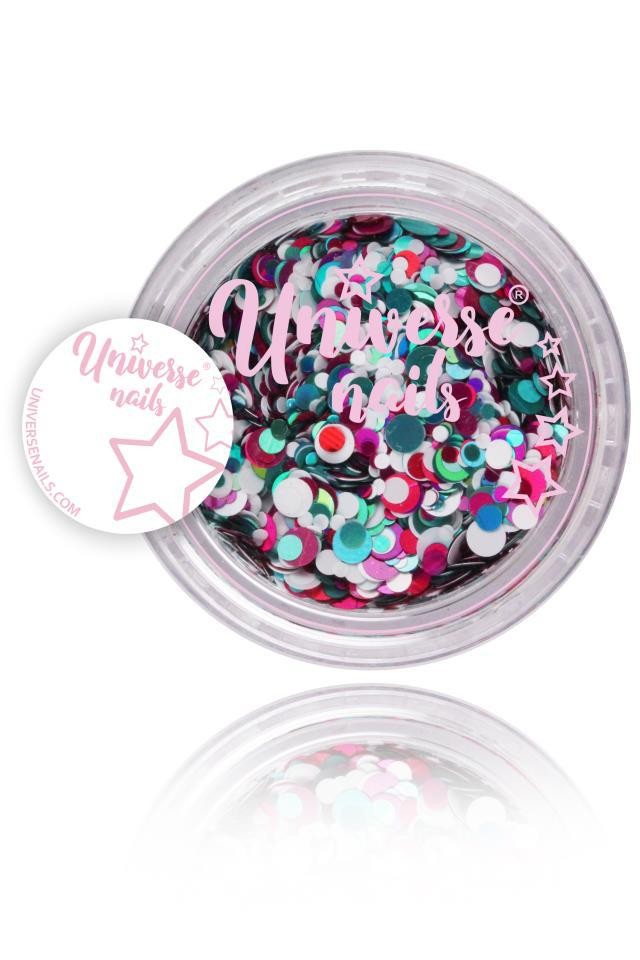 Confetti TURQUOISE-WHITE-FUCHSIA