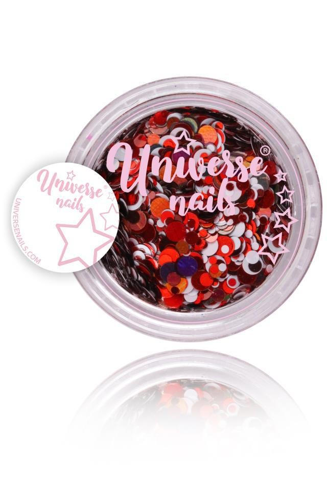 Confetti RED-WHITE-GARNET