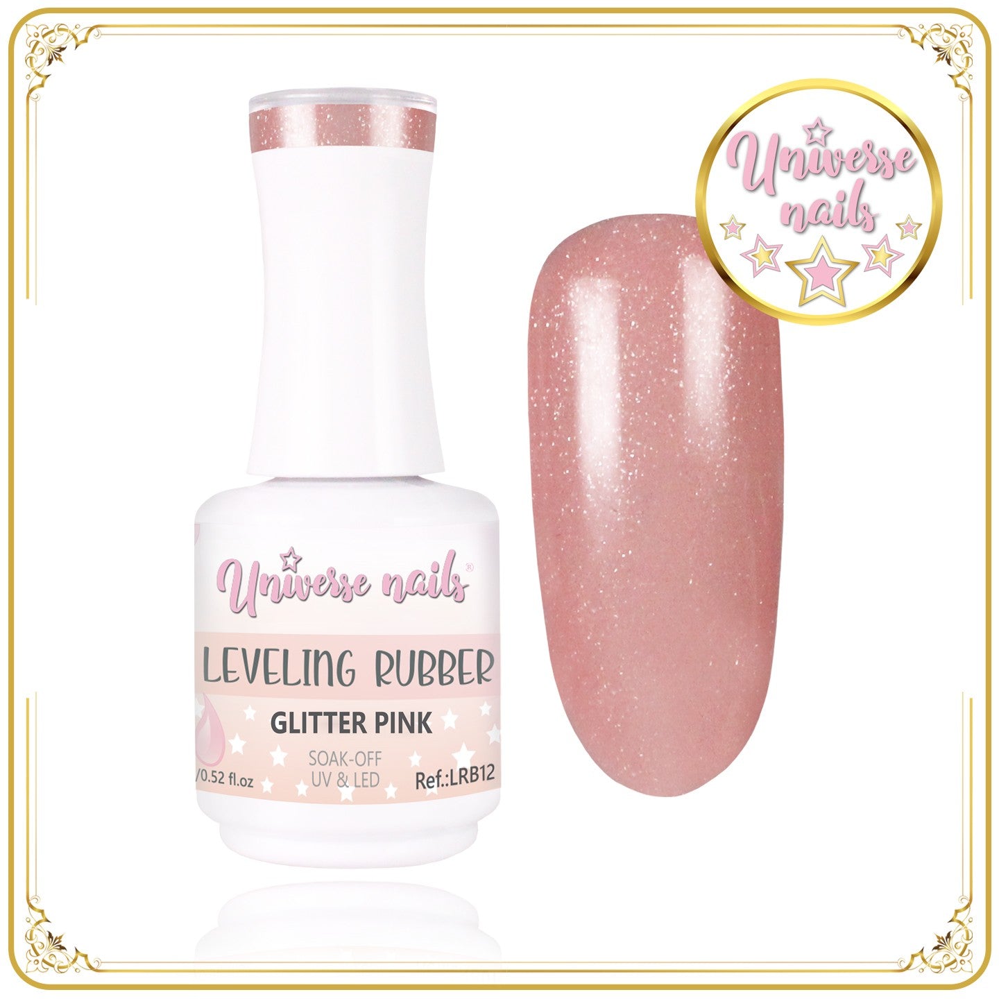 Leveling rubber GLITTER PINK