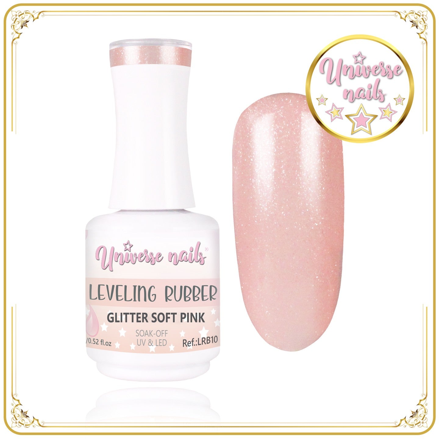 Leveling rubber GLITTER SOFT PINK