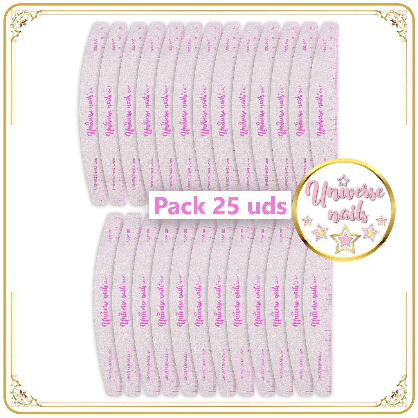 PACK 25 UDS. LIMAS JAPONESAS UNIVERSE 100-100