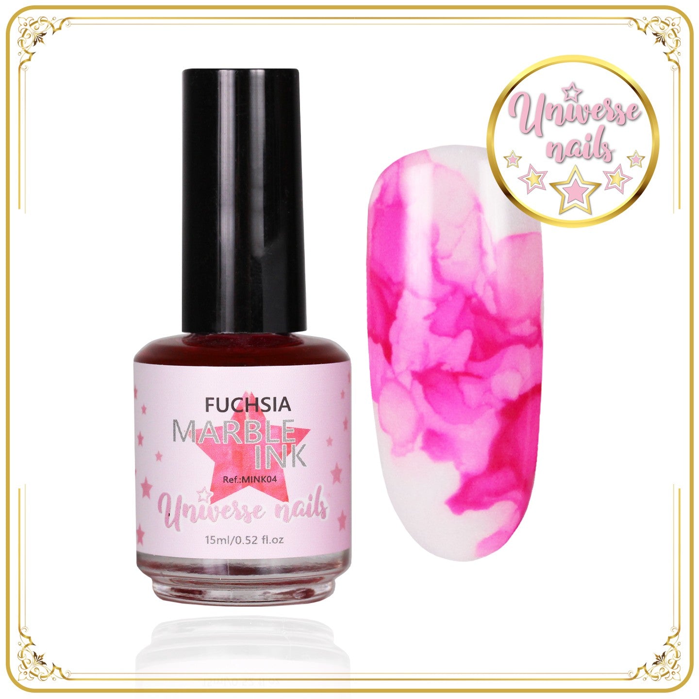 Marble ink FUCHSIA