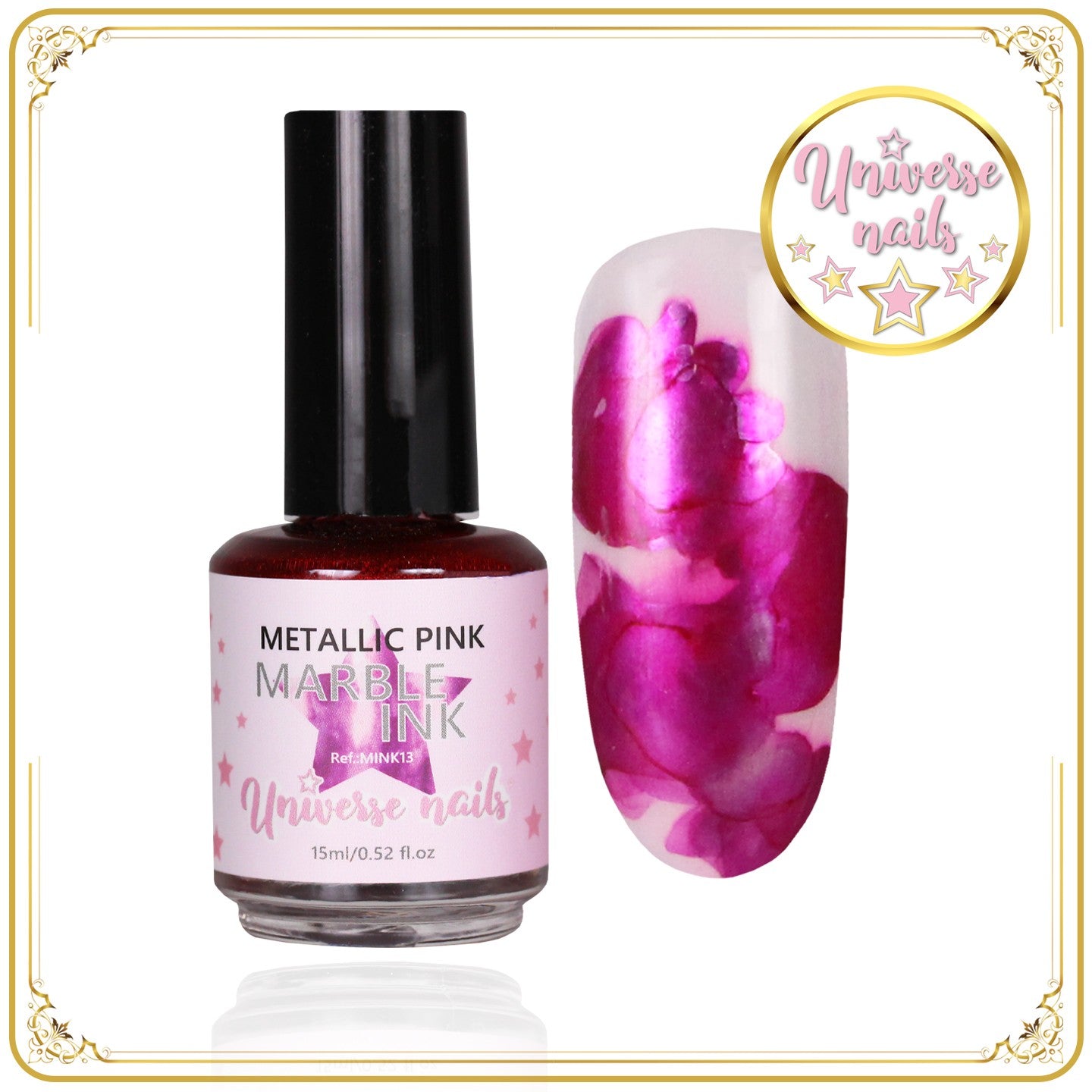 Marble ink METALLIC PINK