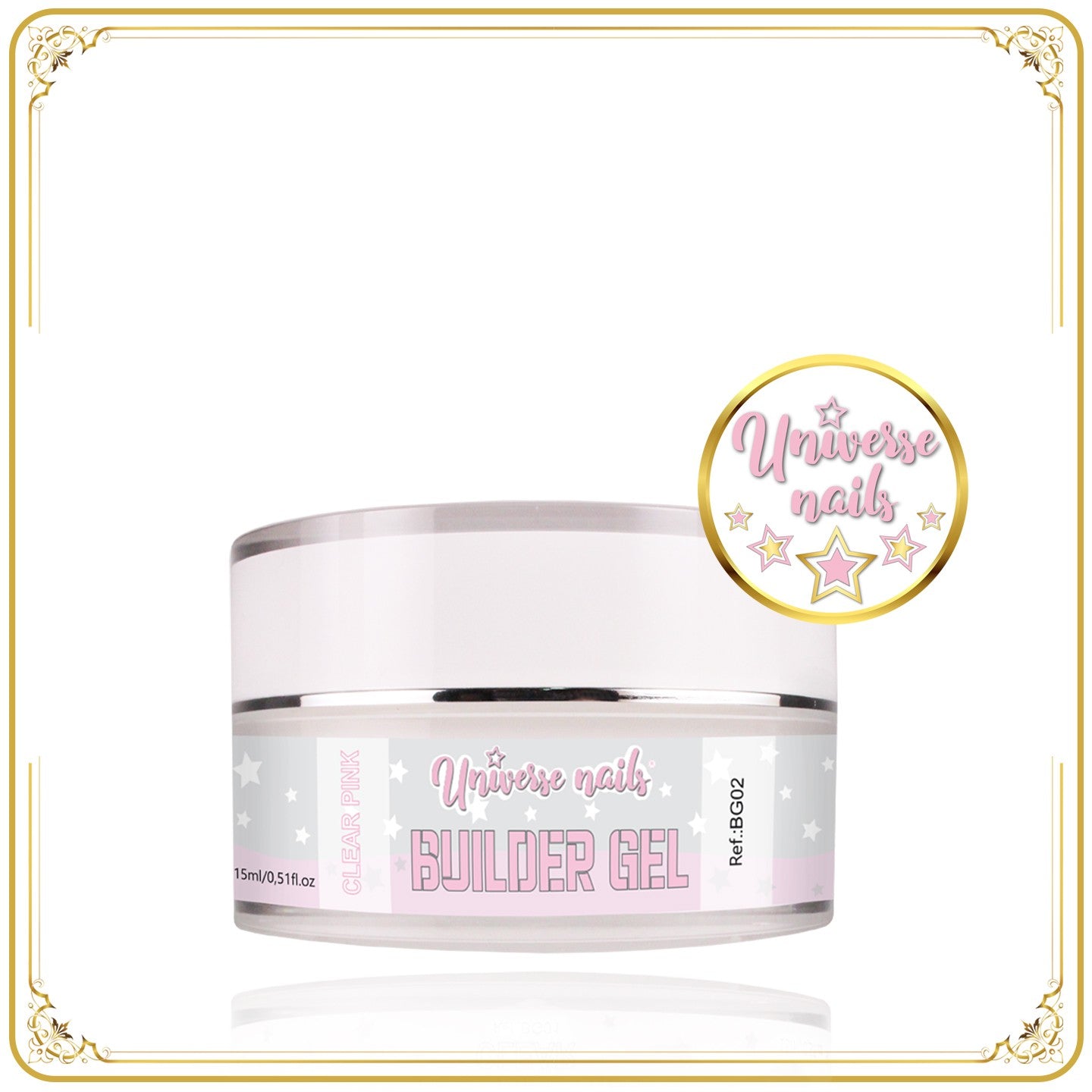 Builder gel CLEAR PINK 15ml