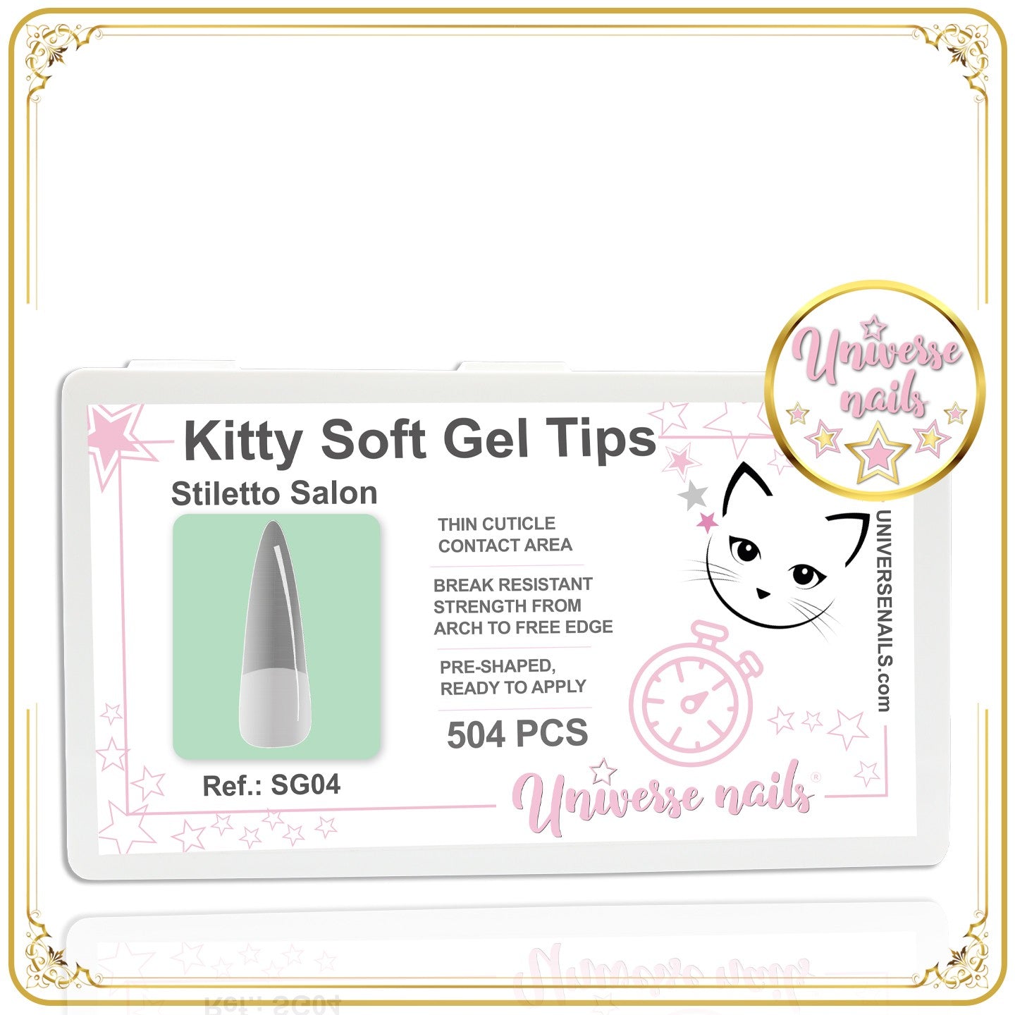 KITTY SOFT GEL TIPS STILETTO SALON