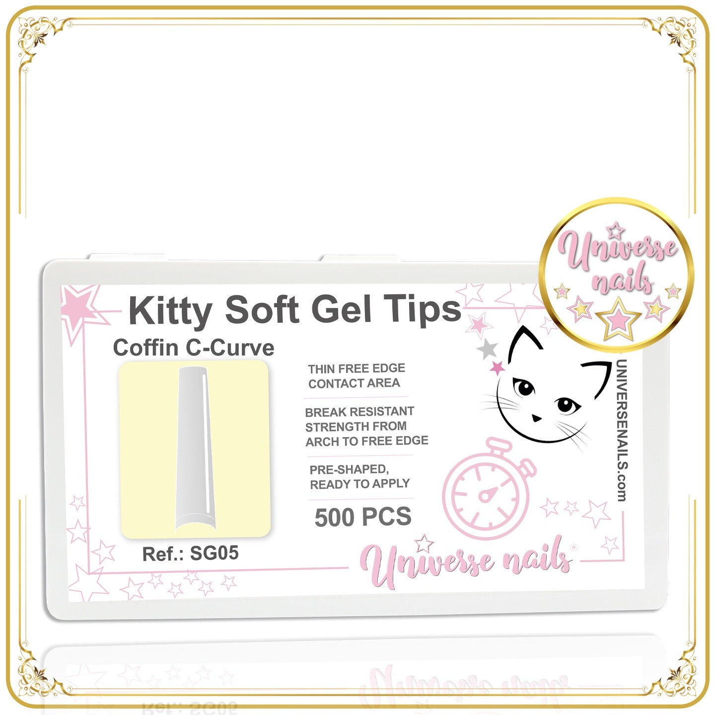 KITTY SOFT GEL TIPS COFFIN C-CURVE