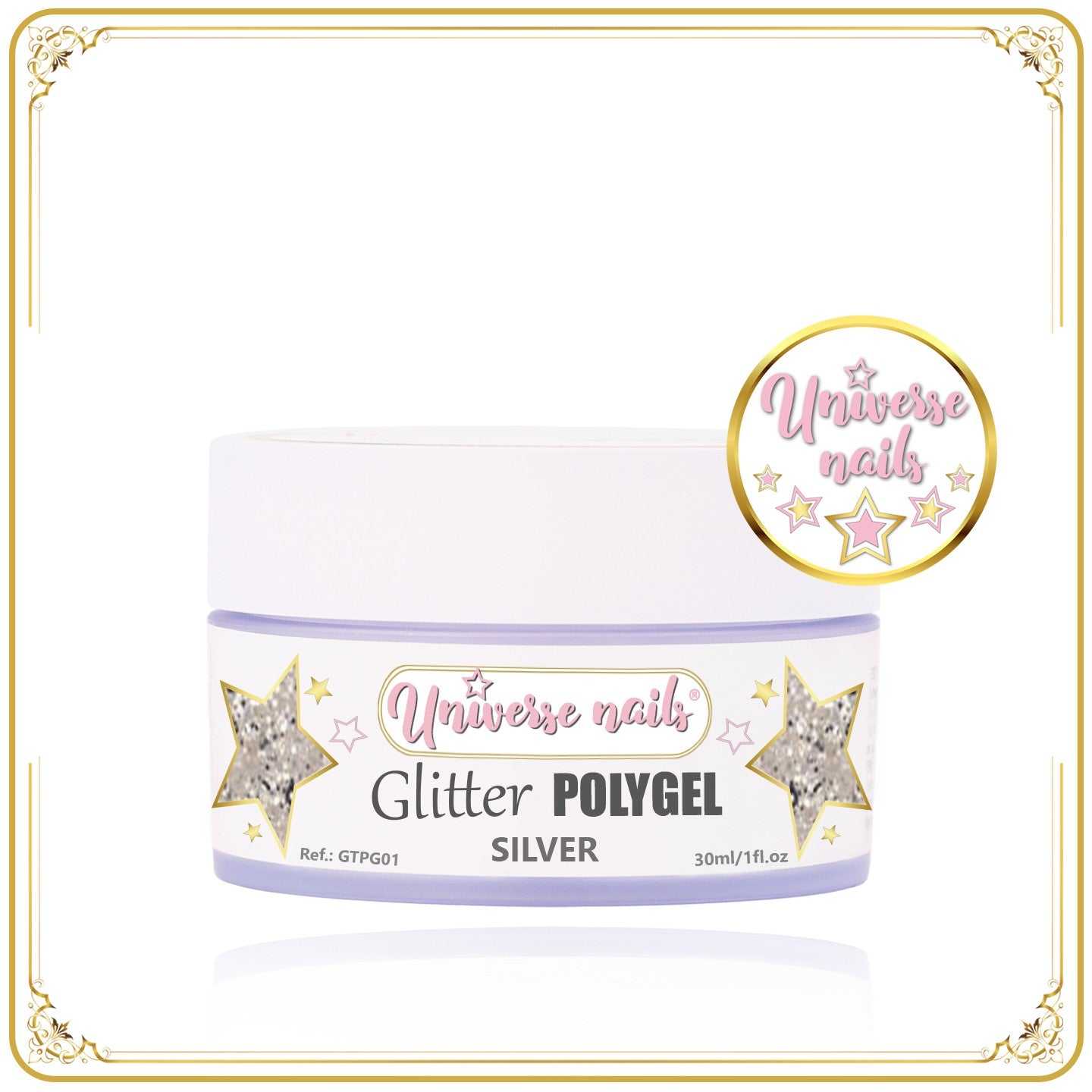 Polygel Glitter SILVER