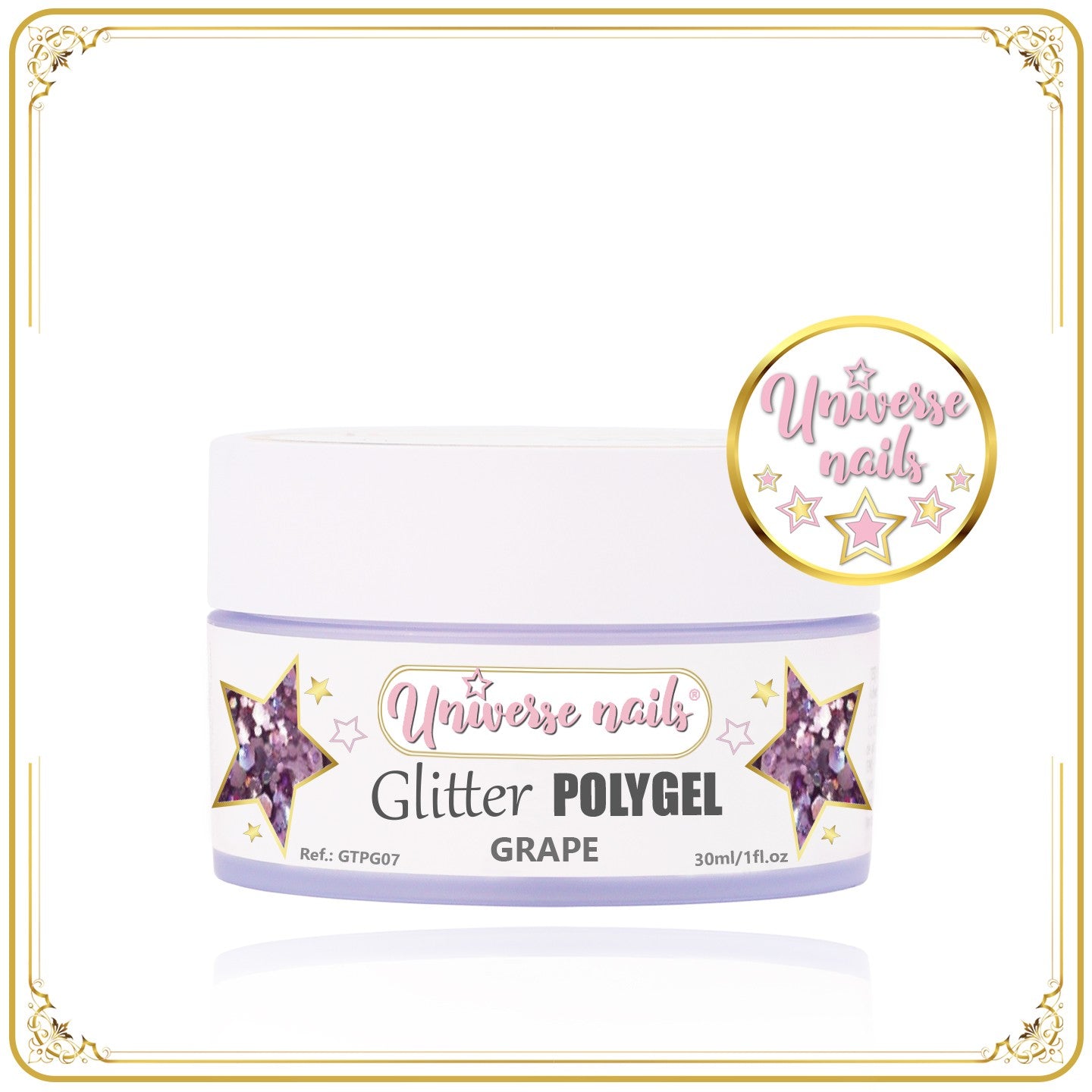 Polygel Glitter GRAPE