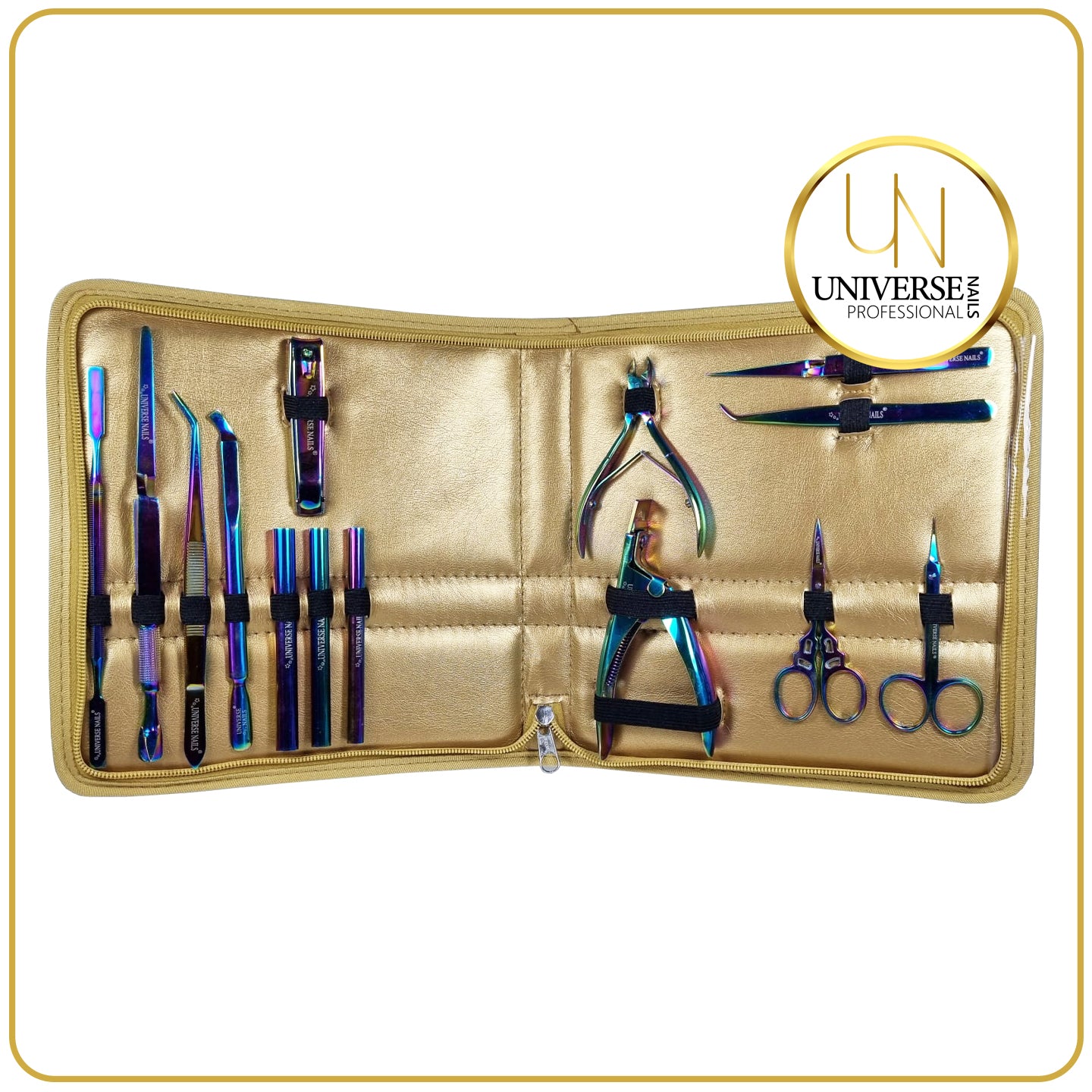 ESTUCHE DORADO CON HERRAMIENTAS GRANDE