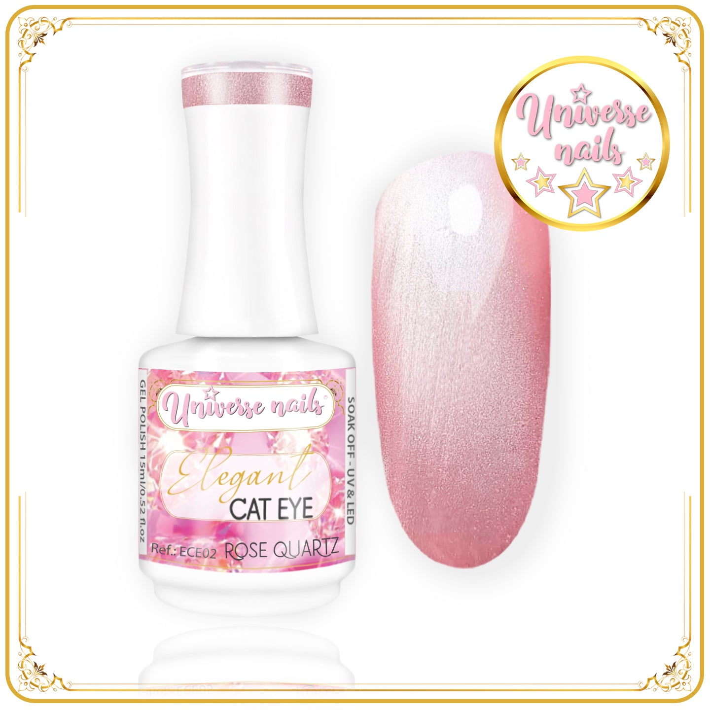 Elegant ROSE QUARTZ Cat Eye