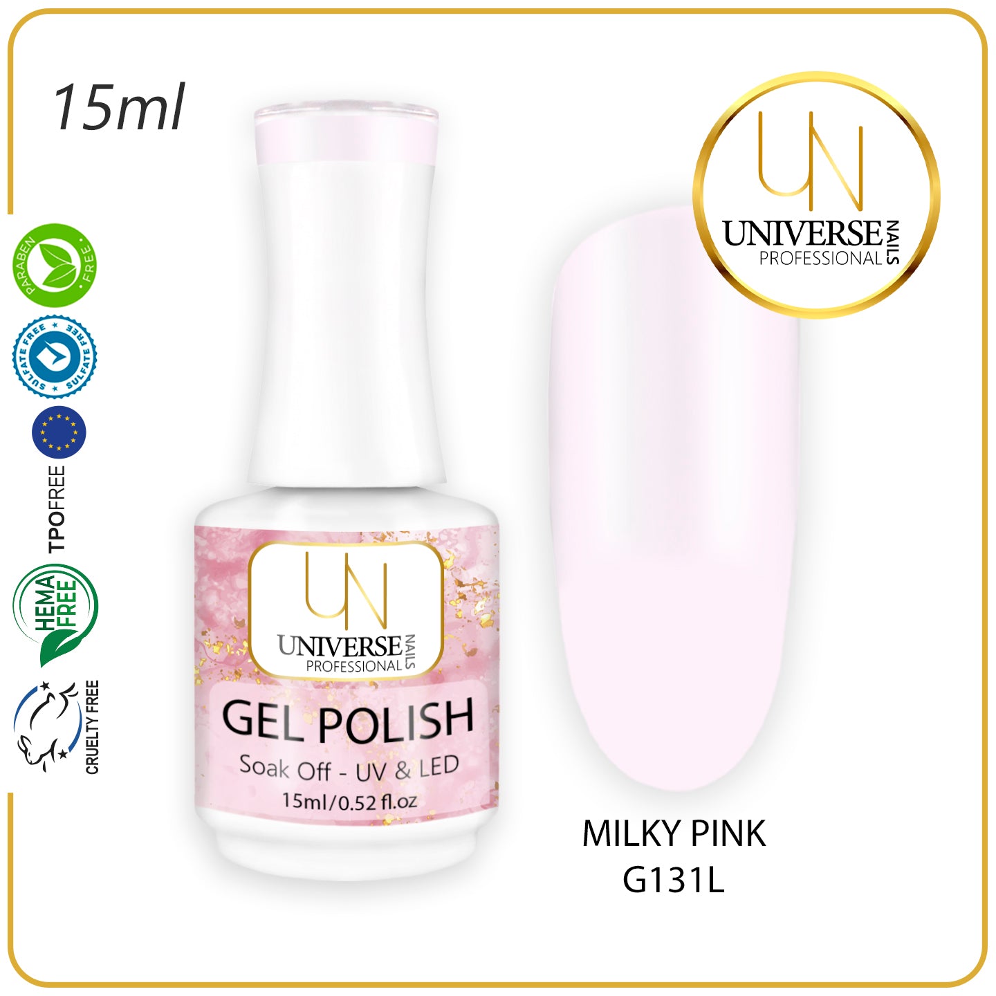 Gel Polish MILKY PINK 15ml