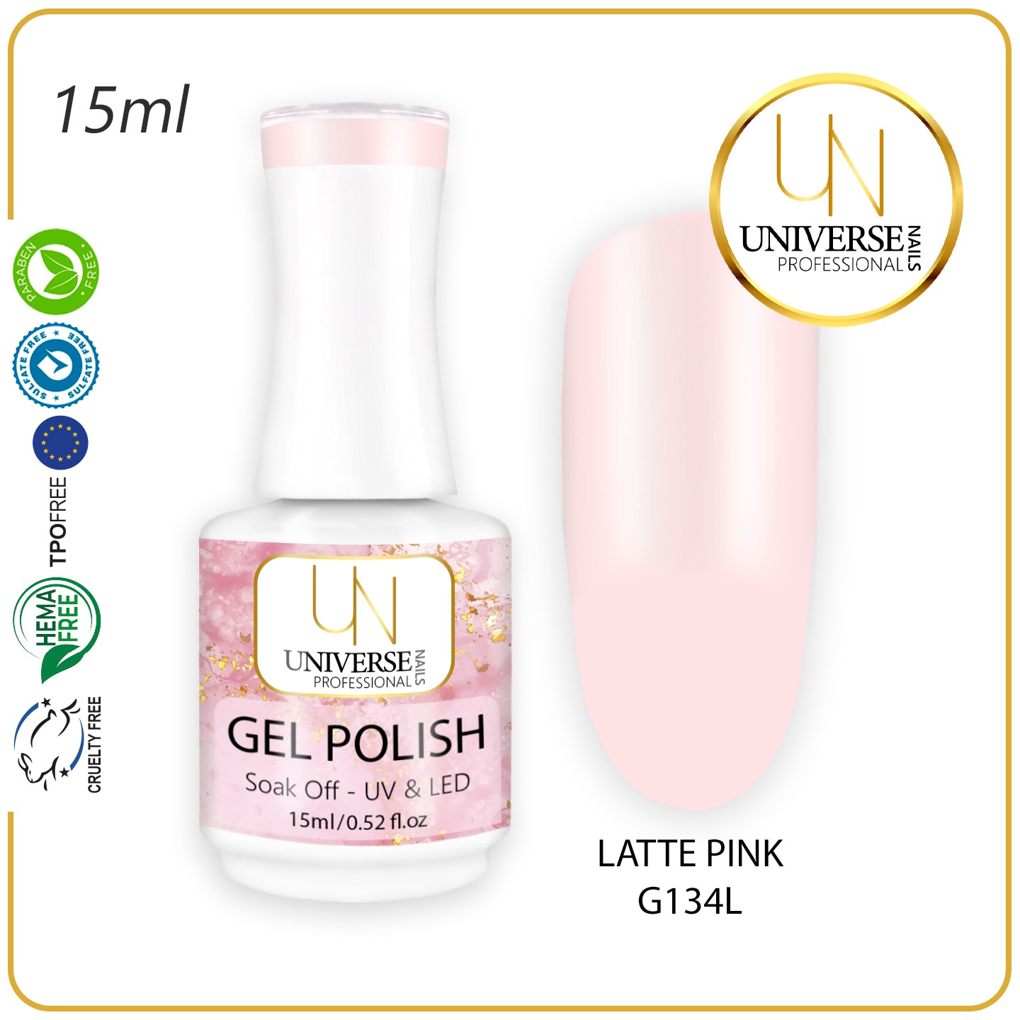 Gel Polish LATTE PINK 15ml