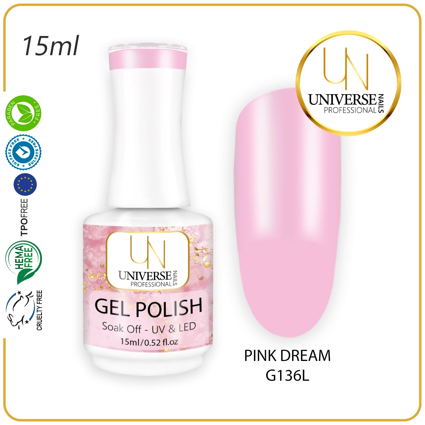 Gel Polish PINK DREAM 15ml