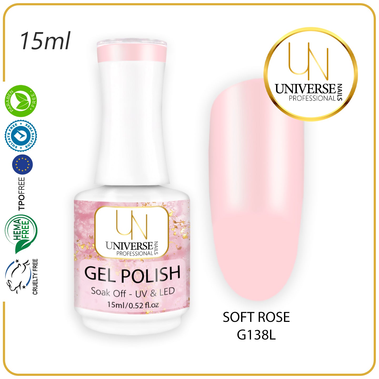 Gel Polish SOFT ROSE 15ml