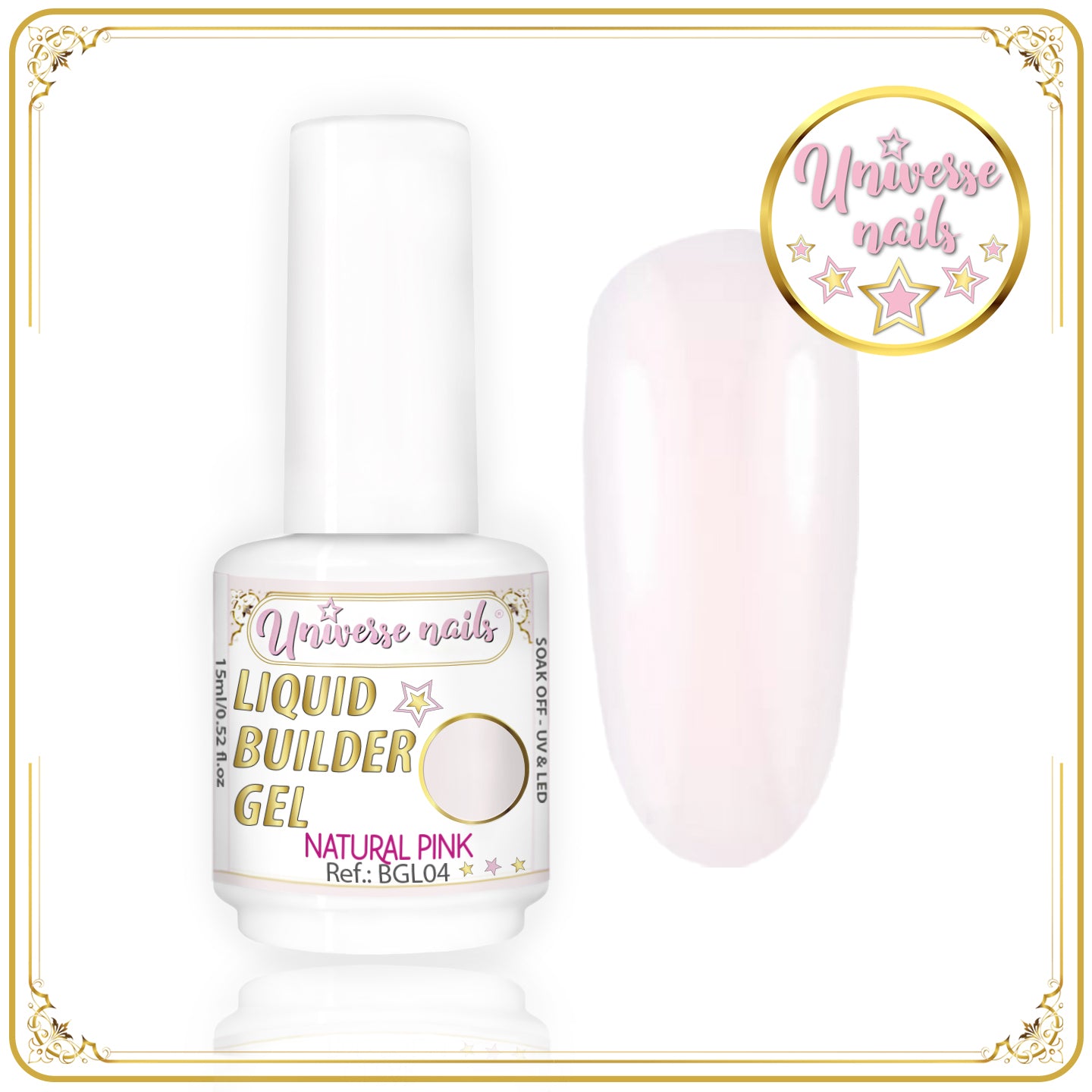Liquid Builder Gel NATURAL PINK
