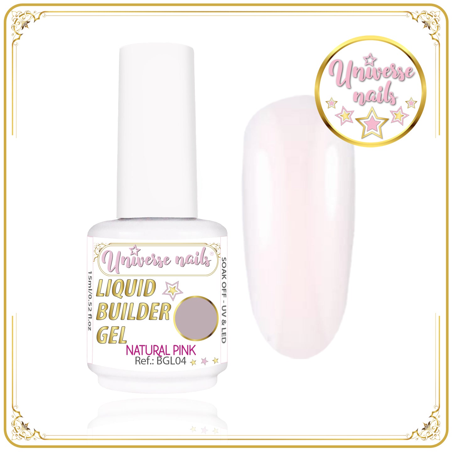 Liquid Builder Gel NATURAL PINK