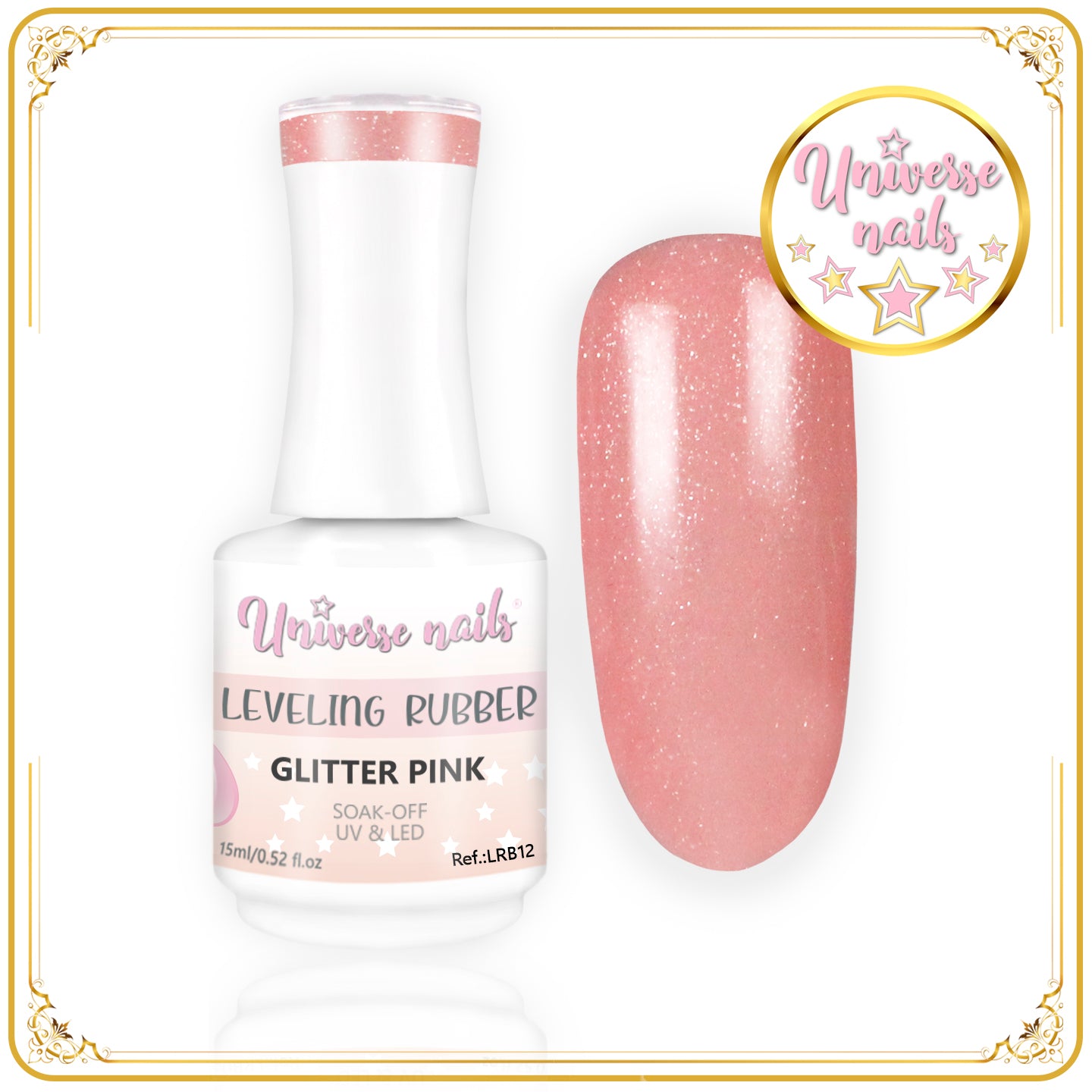 Leveling rubber GLITTER PINK