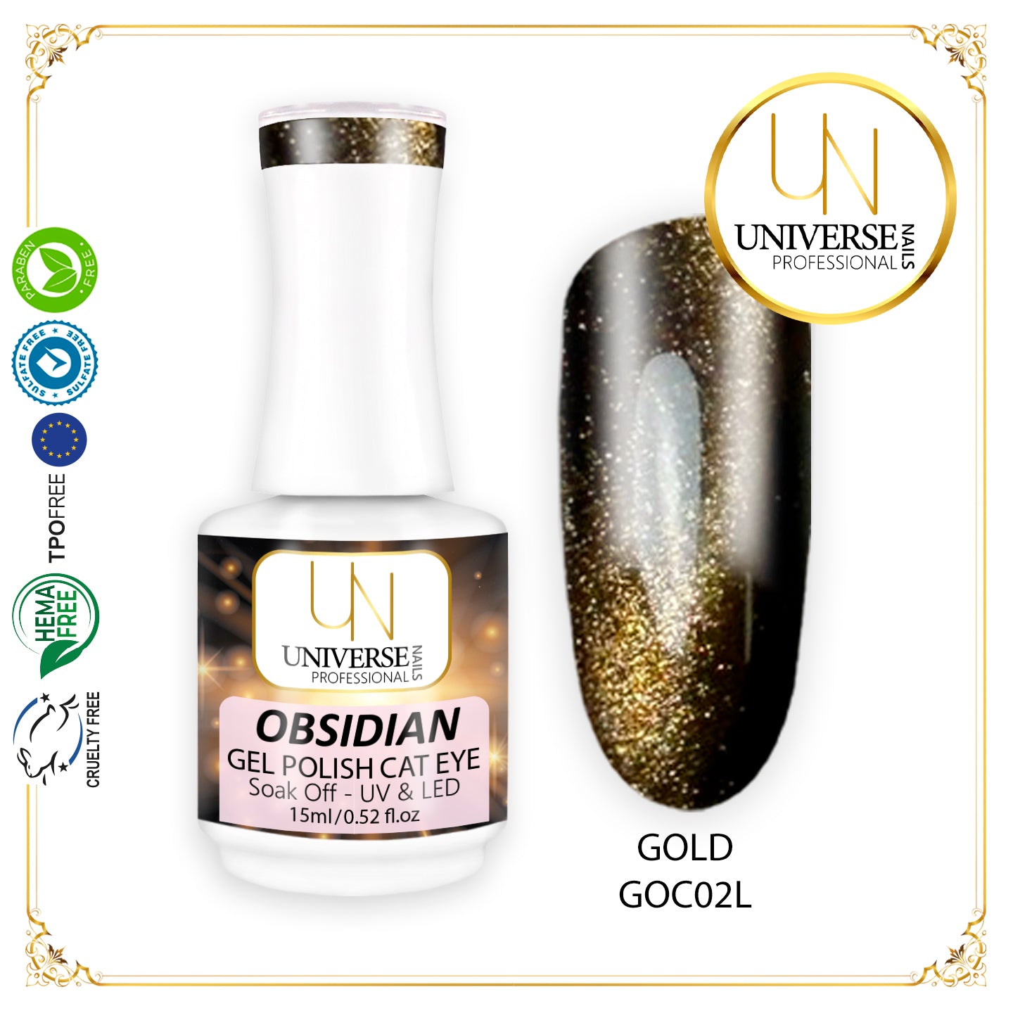 GOLD Obsidian Cat Eye