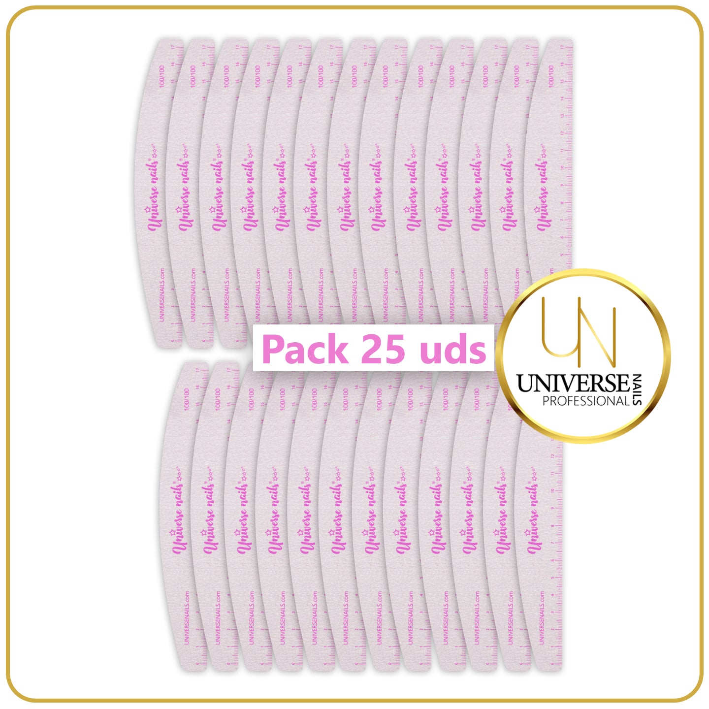 PACK 25 UDS. LIMAS JAPONESAS UNIVERSE 100-100