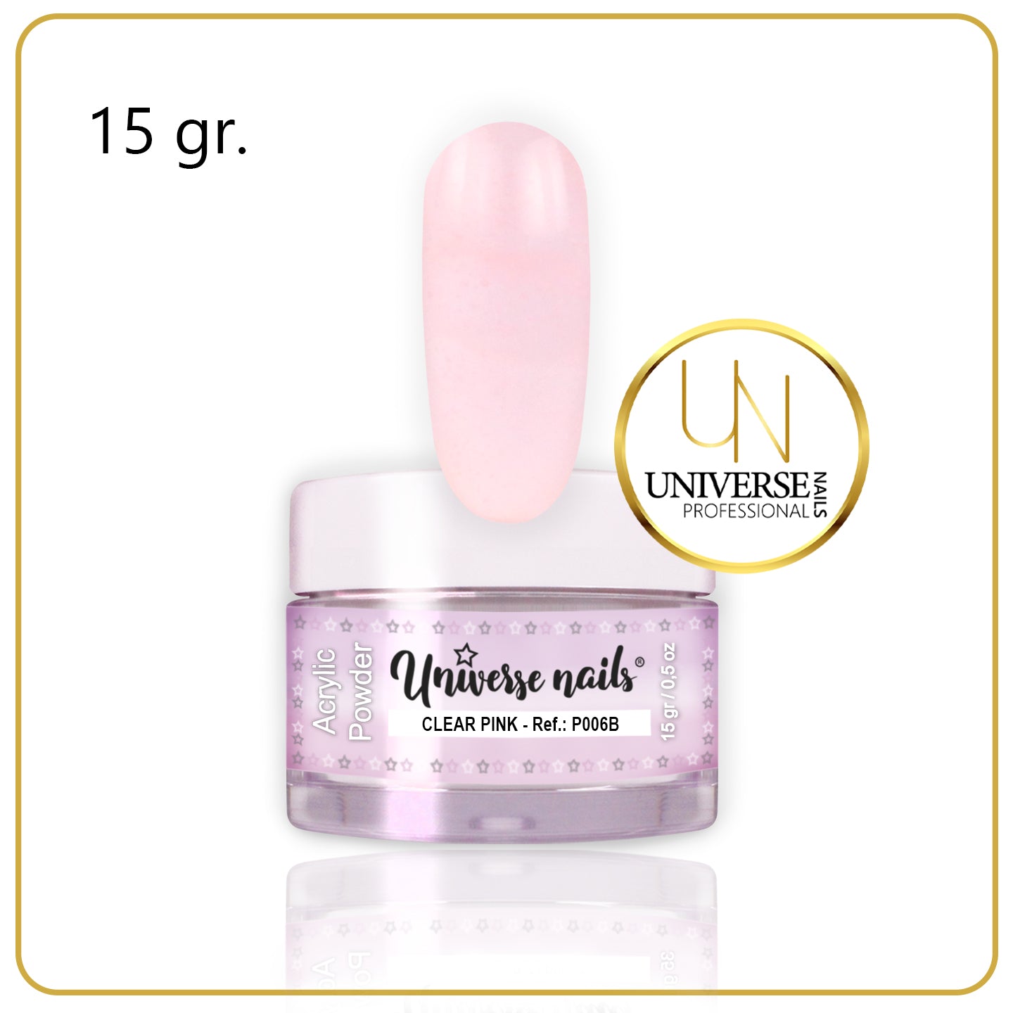 Polvo Acrílico CLEAR PINK 15grs