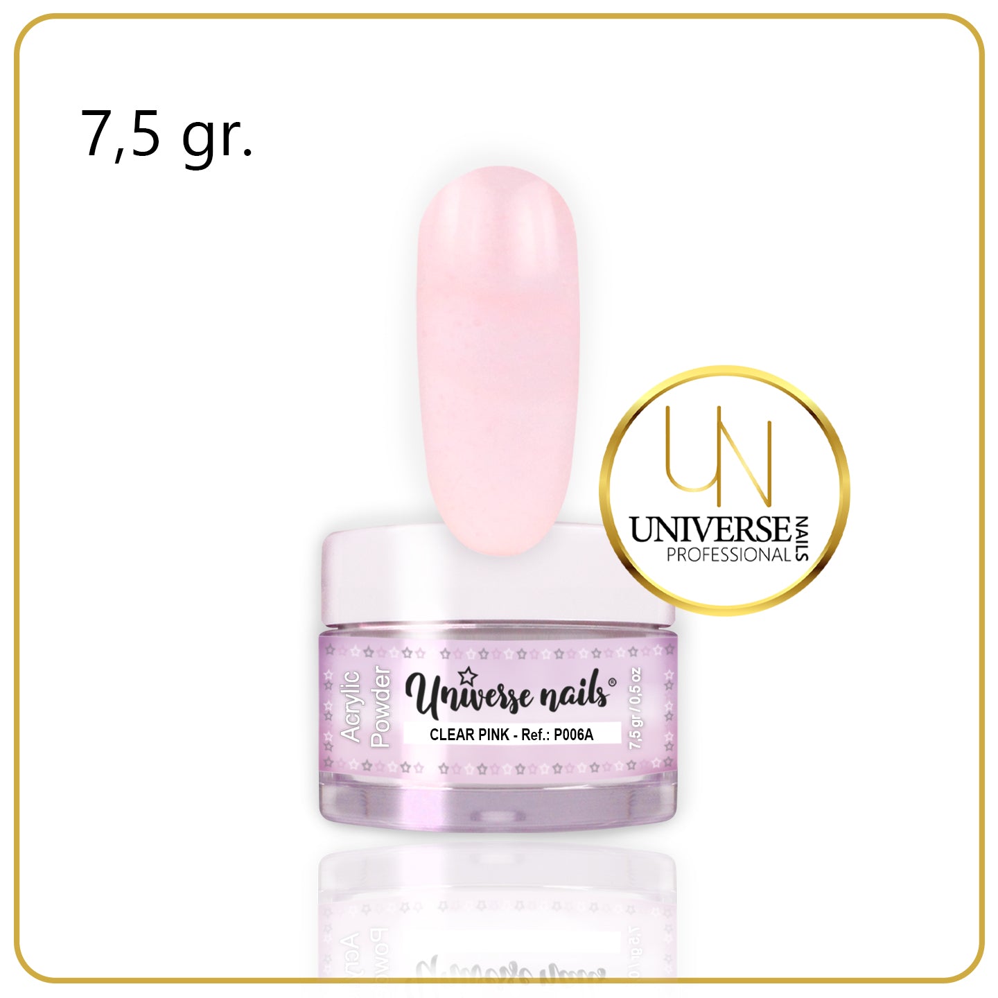 Polvo Acrílico CLEAR PINK 7,5grs