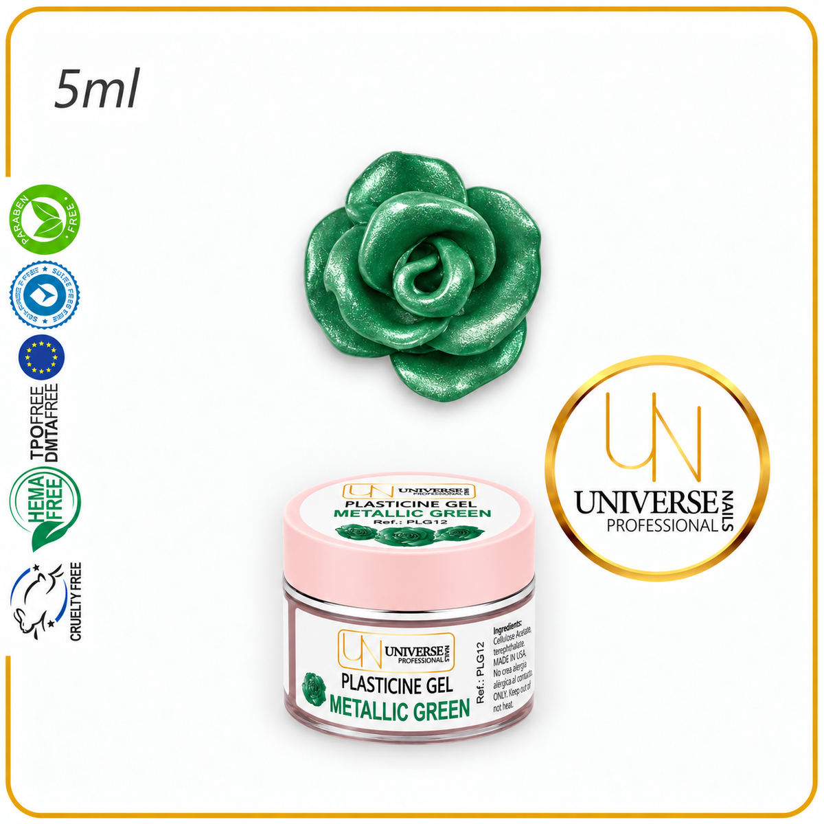 GEL PLASTILINA METALLIC GREEN